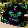1pc Love Heart Decor Outdoor Flannel Blanket Soft All Season Polyester Throw , Perfect for Picnics & Travel , Picnic Accessory