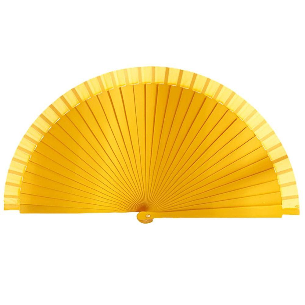 Props Decoration Colorful Chinese Style Folding Fan Wood Folding Fans Spanish Fan Wooden