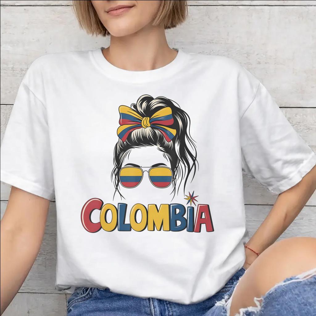 Colombia Flag Merch Unisex T Shirt Cotton Tee Graphic Print Tshirt Clothes