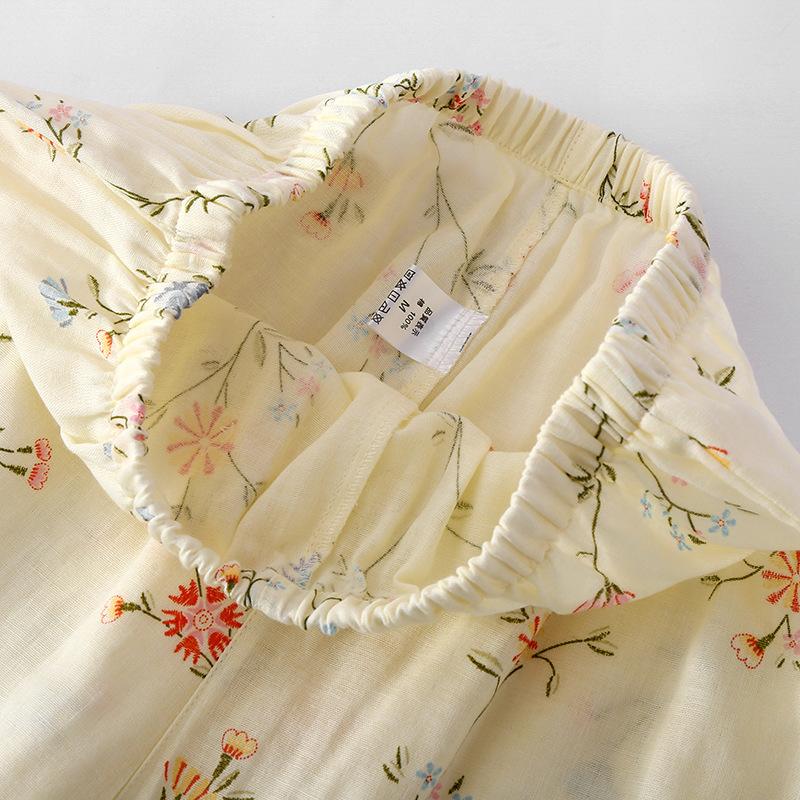 Новая летняя женская пижама с короткими рукавами, шорты, костюм из хлопка с принтом, свежая домашняя одежда, комплект из двух предметов для женщин