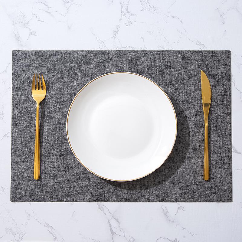 Nordic ins simple leather placemat waterproof and oil-proof western dining mat anti-fouling, anti-scalding and heat insulation mat double-sided