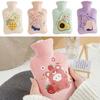 500/1000ML Hot Water Bottle Cartoon Water Bag Water Injection Hot Water Bag  Stress Pain Relief