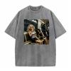 Doll Party Meme Graphic Meme T Shirts Unisex Women Short Sleeve Gothic High Street Tshirt Vintage Washed  Cotton Loose T Shirt