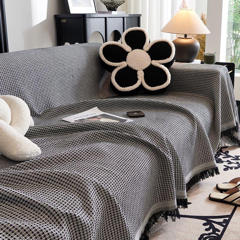 Кремовое ветровое полотенце для дивана, полное покрывало, одеяло, одиночный чехол для дивана, ткань для чехла на подушку для дивана