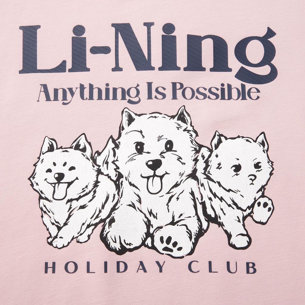 Li Ning Свитшот из коллекции Sports Life для женщин, светло-розовый, AWDV360-4
