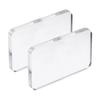PATIKIL Acrylic Stamp Blocks with Grid Set of 2 Clear Stamp Perfect Rectangle Decorative Mounting Blocks for DIY Card Making Lines, Blocks,
