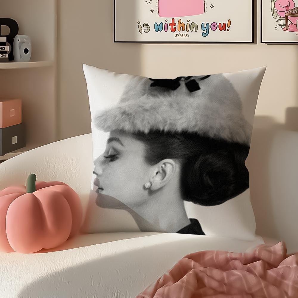 Чехол для подушки Audrey Hepburn Наволочка Короткий плюш Невидимая молния Комната Диван Чехол для подушки