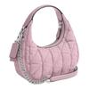 COACH CARMEN 20 logo removable shoulder strap denim and smooth leather crossbody shoulder tote small women's carnation