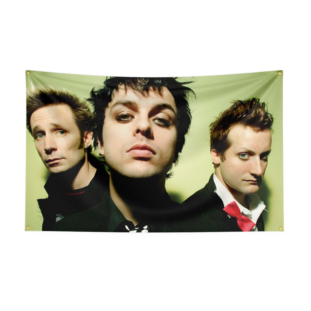 Ggreen Day Flag Rock Music Band Banner   Hd Printing Tapestry Exhibition Music Band Fans Garage Decor