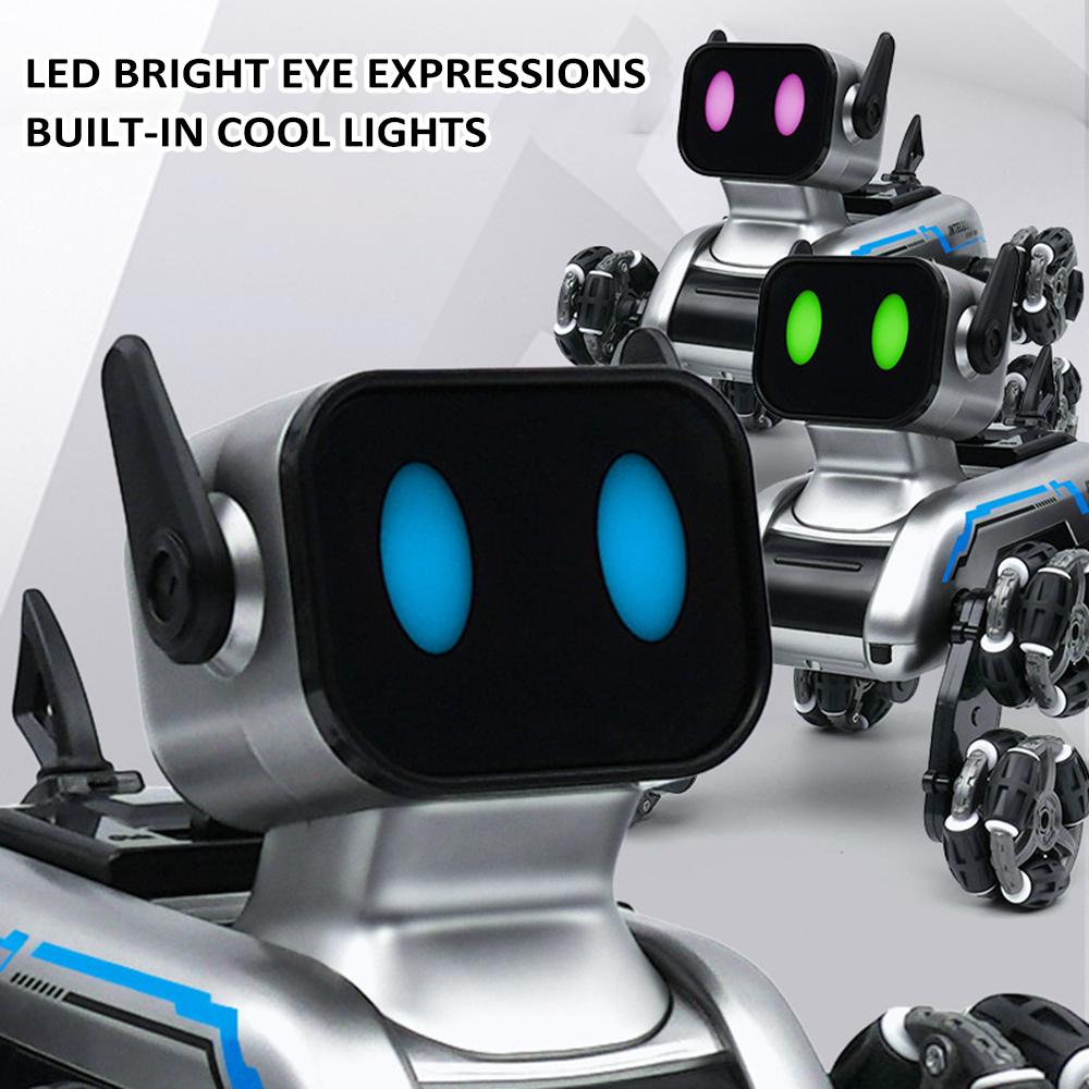 Robot Toy for Kids, 2.4GHz Remote Control Gesture Sensor Stunt Car Toy with LED Light Music for Boys Girls Birthday