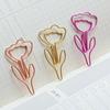 10PCS/Set Metal Flower Paper Clip Colored Mini Paper Clip Creative Bookmark Clip  Book Marking