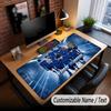 Custom Name Extended Mouse Pad,Blue Lock Gaming Desk Mat For Home Office Desktop Decor