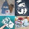 2pcs/set Christmas Snowman Metal Cutting Dies Scrapbooking Stencil Die Cuts Card Embossing Photo Album Template Mold Decoration Craft