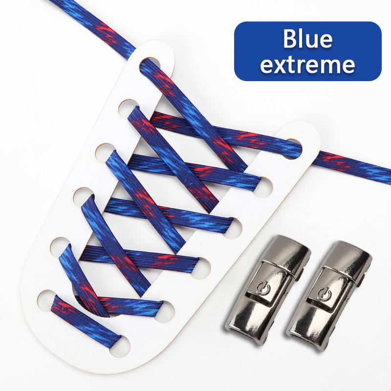 NO.8 Радужные шнурки для кроссовок, новая модернизация, магнитный металлический замок, шнурки без завязок для детей и взрослых, ленивый быстрый шнурок с резиновой лентой, шнурок для обуви