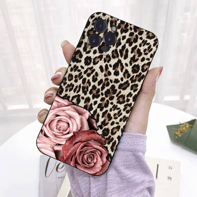 FHNBLJ Модный чехол для телефона с леопардовым принтом для iPhone 14 11 12 13 Mini Pro Max 8 7 6 6S Plus X SE 2020 XR XS Funda Case