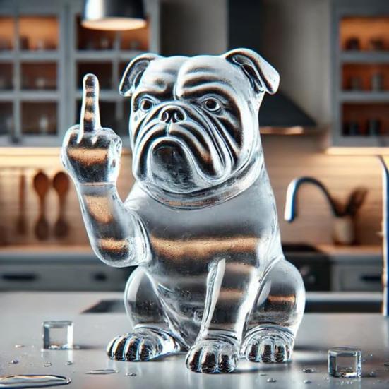 1/2 шт. забавная форма для льда в виде среднего пальца 3D в форме утки и бульдога многоразовая силиконовая