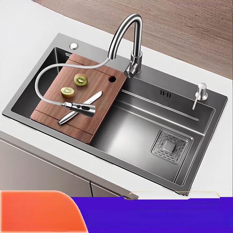 Huiniz Gunmetal Grey Single Basin Kitchen Sink