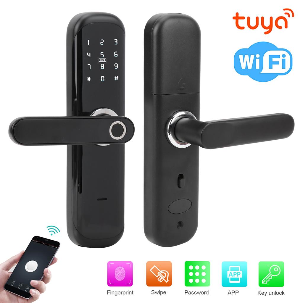 Smart Door Lock Security Fingerprint for TUYA APP Remote Control Electronic Coded for Home Hotel