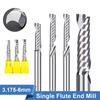 Single Flute Milling Cutter Tungsten Carbide Spiral Endmill New CNC Router Bits