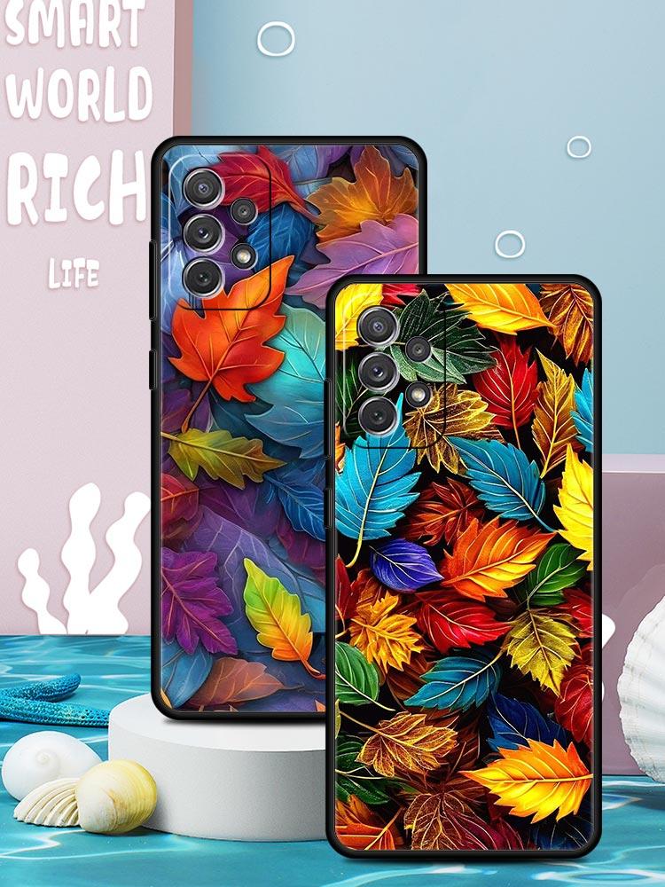 Мультяшный чехол-листок для Samsung Galaxy A55 A35 A17 A07 A15 A13 A25 A51 A71 A72 A73 A32 A52 A52S A41 5G Мягкий ТПУ чехол Capas