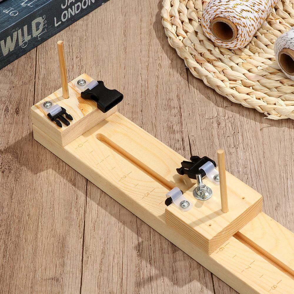 2 Styles Wristband Maker DIY Bracelet Knitting Tool Jig Bracelet Maker Wood Paracord Making Wristband Knitting Tool