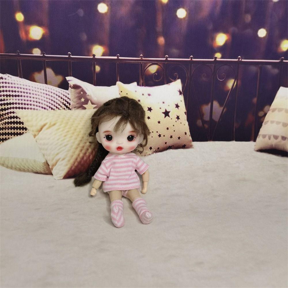 Shorts Socks Doll Underwear T-shirt OB11 Striped Tops DIY Toy Ob11 Doll Clothes  Boy Girl Gift