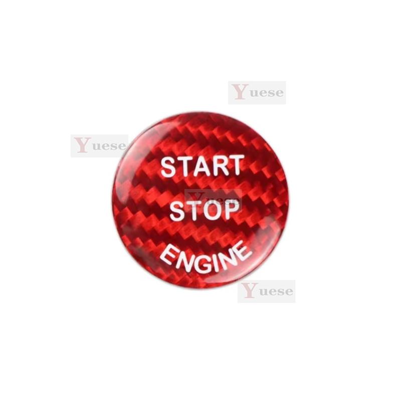 For BMW E72 E81 E87 E90 E91 E92 E93 E60 E83 E84 E89 Car Engine Start Stop Button Cover Real Carbon Fiber Sticker
