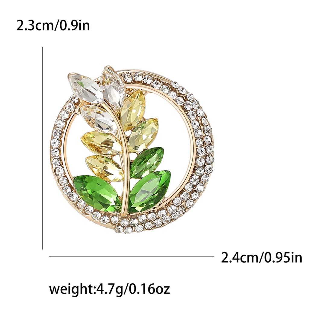 Модная ретро-брошь в виде колосьев пшеницы со стразами, простая атмосфера, женская одежда, аксессуары, булавка в виде растения для корсажа