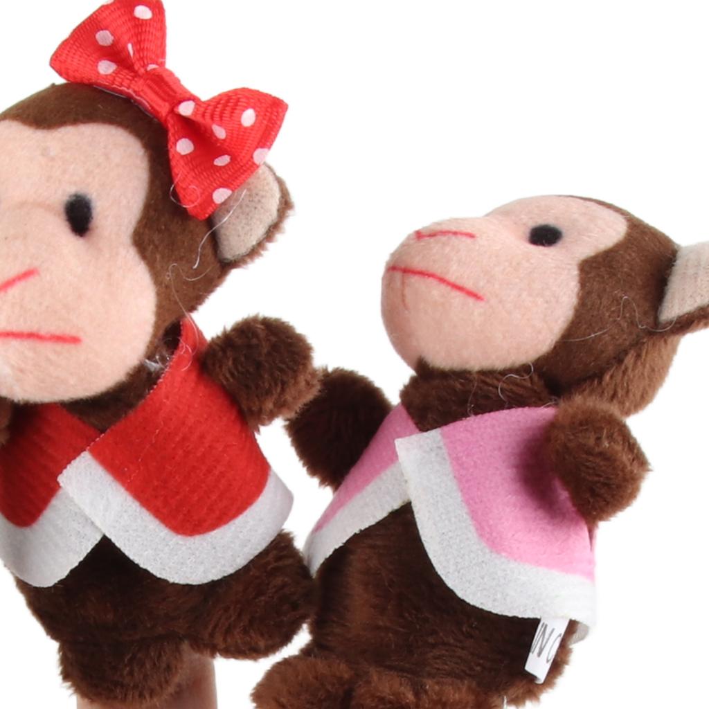 7 шт./набор Игрушки-пальчиковые куклы Обезьянка, Игрушки для интерактивной игры родитель-ребенок, Милые животные, Развивающие