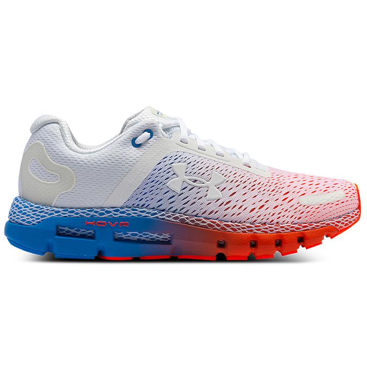 Under Armour Infinite 2 Удобная ткань Низкие беговые кроссовки Женские Белый Красный Синий 3025229-101