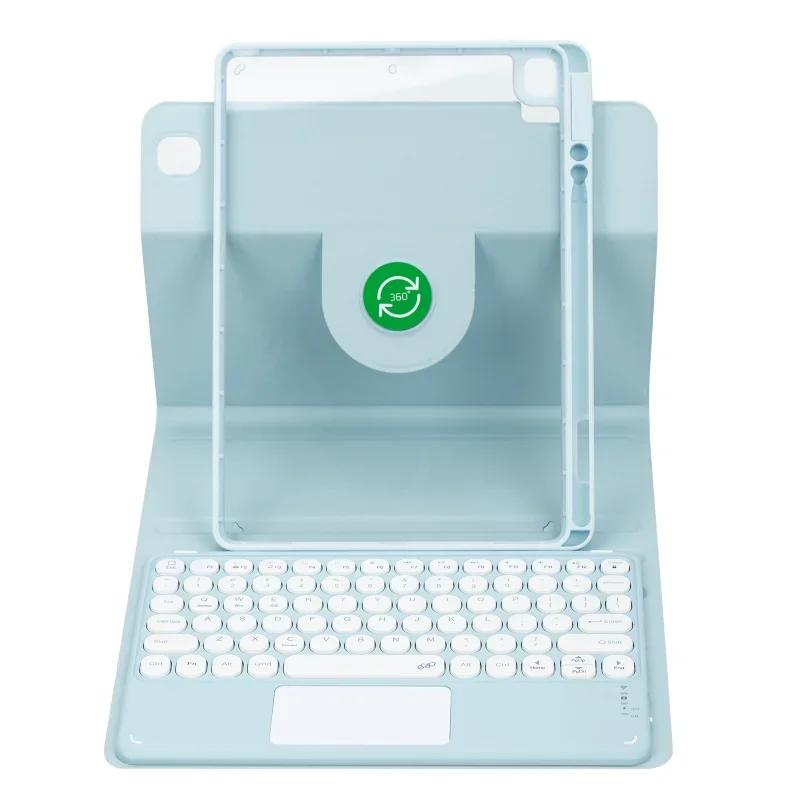 Чехол с поворотом на 360° и клавиатурой-тачпадом для iPad Air 11 Air 5 4 3 Pro 11 2022-2018 Чехол для iPad 10th 9th 8th 7th Gen Pro 10.5