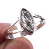 Natural Black Rutile Gemstone Handmade 925 Solid Sterling Silver Ring S.10 Q5G82