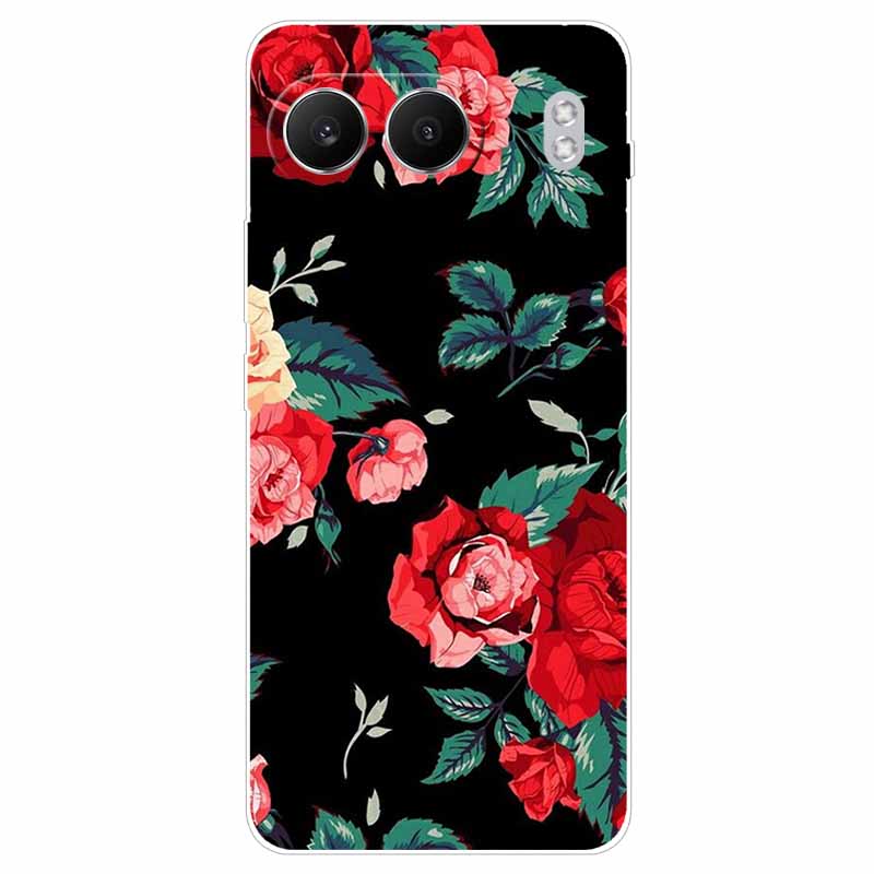 Чехол для Oneplus Nord 4 6,74'' Цветы Прозрачный ТПУ Силикон Funda Capa для Oneplus Nord 4 Nord4 5G Мягкие Чехлы Сумки