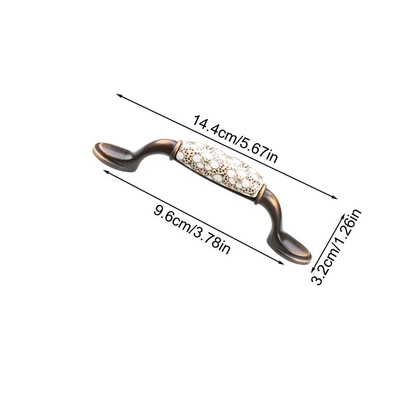 1 шт. с установочным оборудованием, полированная отделка, ручки для шкафа, легкие, роскошные, керамические, старинные, антикварные, бронзовые ручки для шкафа