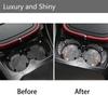 2PCS Diamond Car Coaster Water Cup Slot Non-Slip Mat Silica Gel Pad Cup Holder Mat Car Gadget Bling Car Accessories for Woman