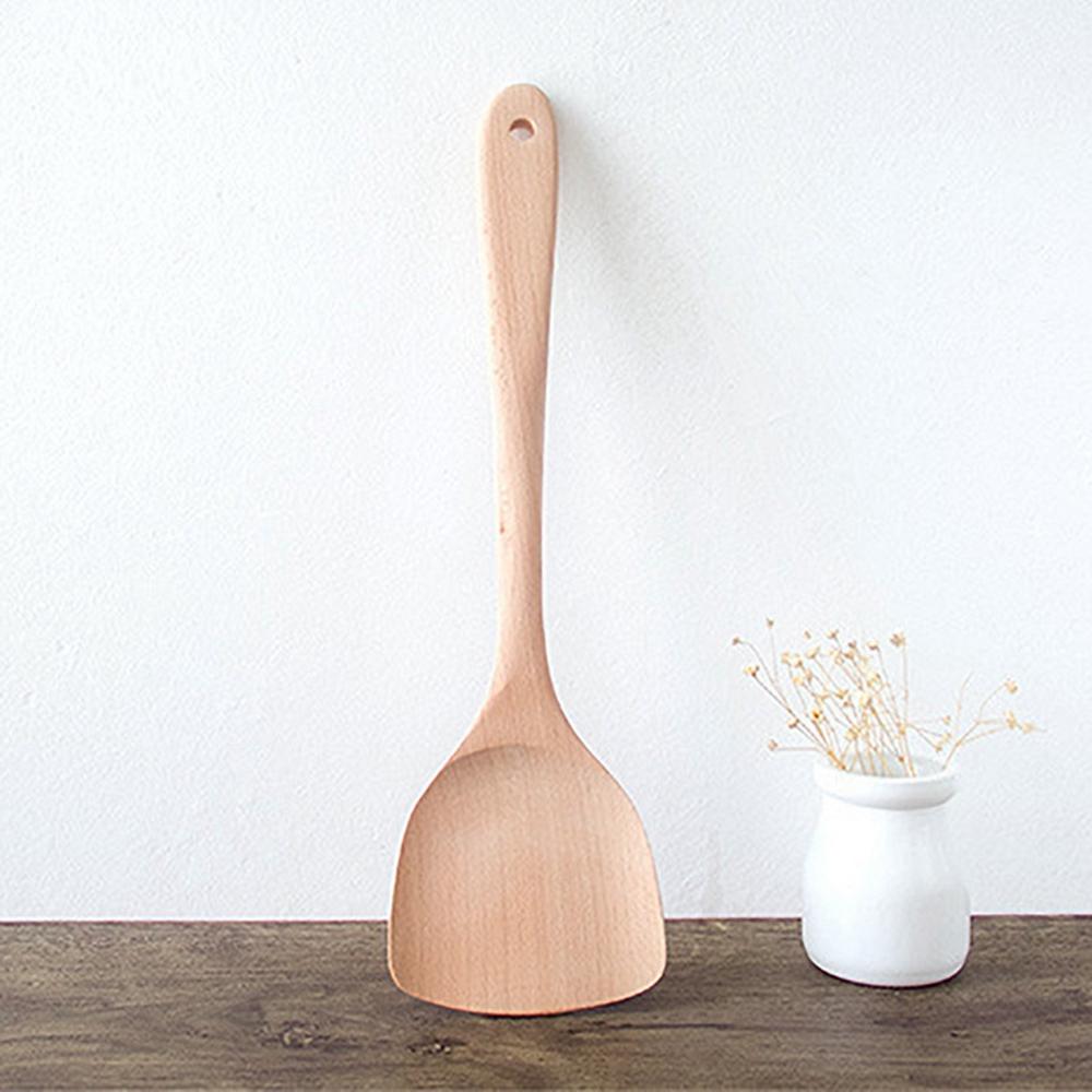 30/35cm Stirring Cookware Wok Shovels Cooking Tool Kitchen Utensil Wooden Spatula Shovel Turner
