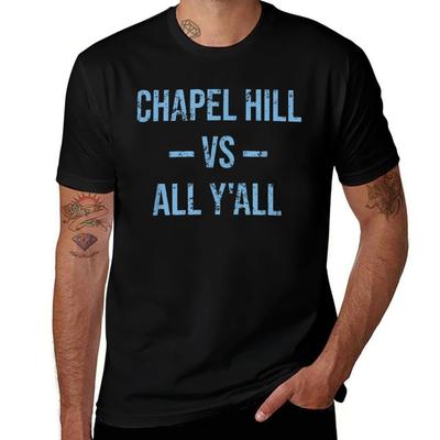 Chapel Hill Vs All Y'All Винтажная Потертая Южанин Футболка графические футболки для мужчины футболка мужчина дизайнерская Футболка
