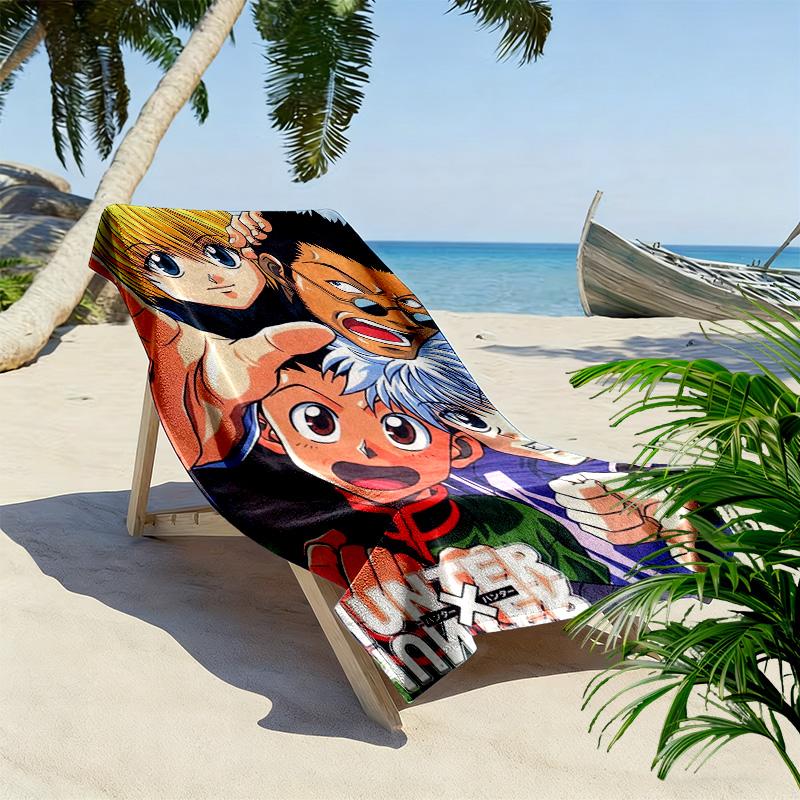 Hunter x Hunter 2D Flat Print Beach Towel, Large Soft Quick Dry Towel for Beach Camping SwimmingSSTJ0917044
