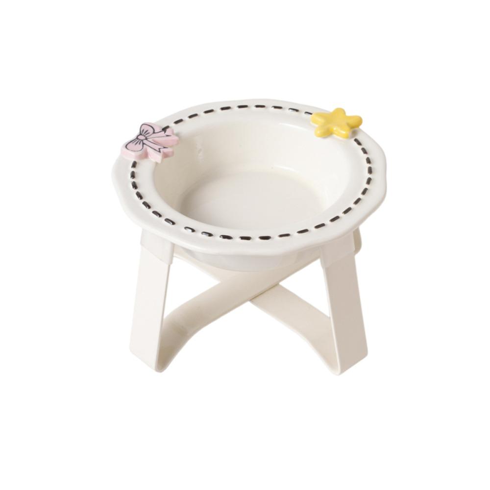 Anti Slip Cat Food Water Bowl Anti Vomiting Elevated Pet Feeder Bowl Ceramic Cat Bowl Pet Supplies