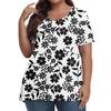 Womens Plus Size Tops Short Shirts V Neck Clothing 3D Prints Tops T-Shirts