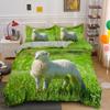Пододеяльник Овцы Размер Кинг Квин Милый Постельный Комплект с Фермерскими Животными Для Детей Подростков Взрослых Белая Коза 2/3 шт. Пододеяльник Наволочка