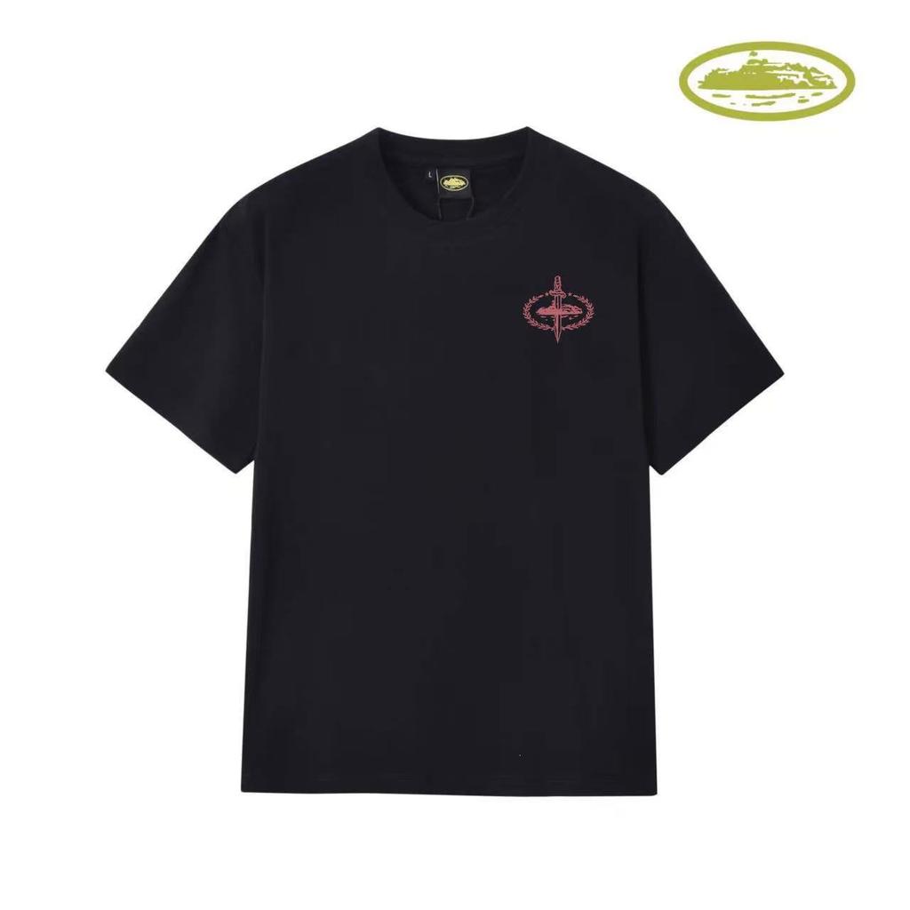 American trendy brand Corteiz Alcatraz cruise ship print loose leisure sports couple short-sleeved T-shirt