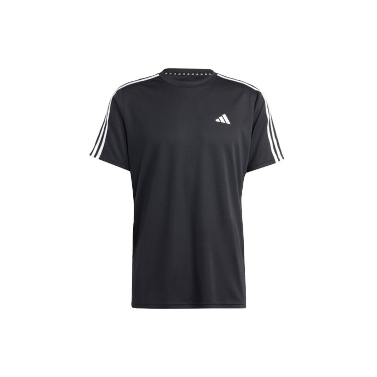 adidas Трехполосная футболка с короткими рукавами и цветными блоками, мужские топы, черные IB8150