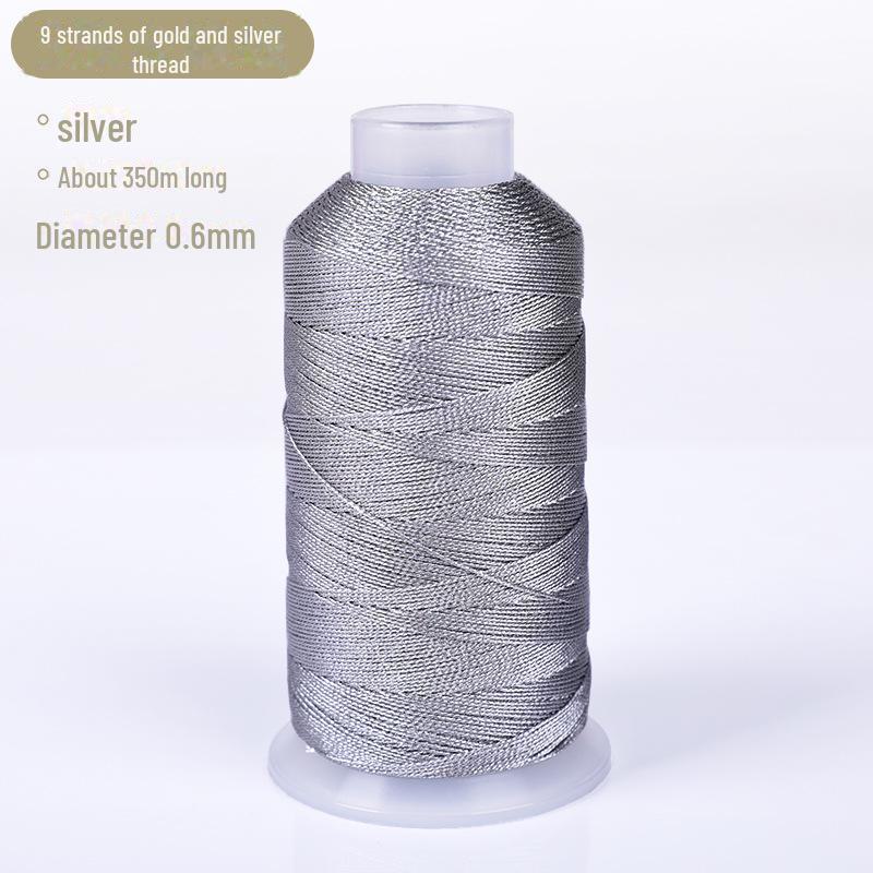 Large Roll of Gold and Silver DIY Handwoven Thread: 3, 6, 9, 12 Strand Jewelry Accessories