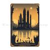Carcosa Vintage Travel Advertisment Arkhamtravel Metal Plaque Poster Garage Plaques Printed Cinema Wall Mural Tin Sign Poster