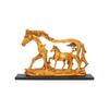 Resin Golden Running Horse Statue Showpiece - 8.5 Inches | Home Decor Items for Hall Showcase, Living Room & Bedroom