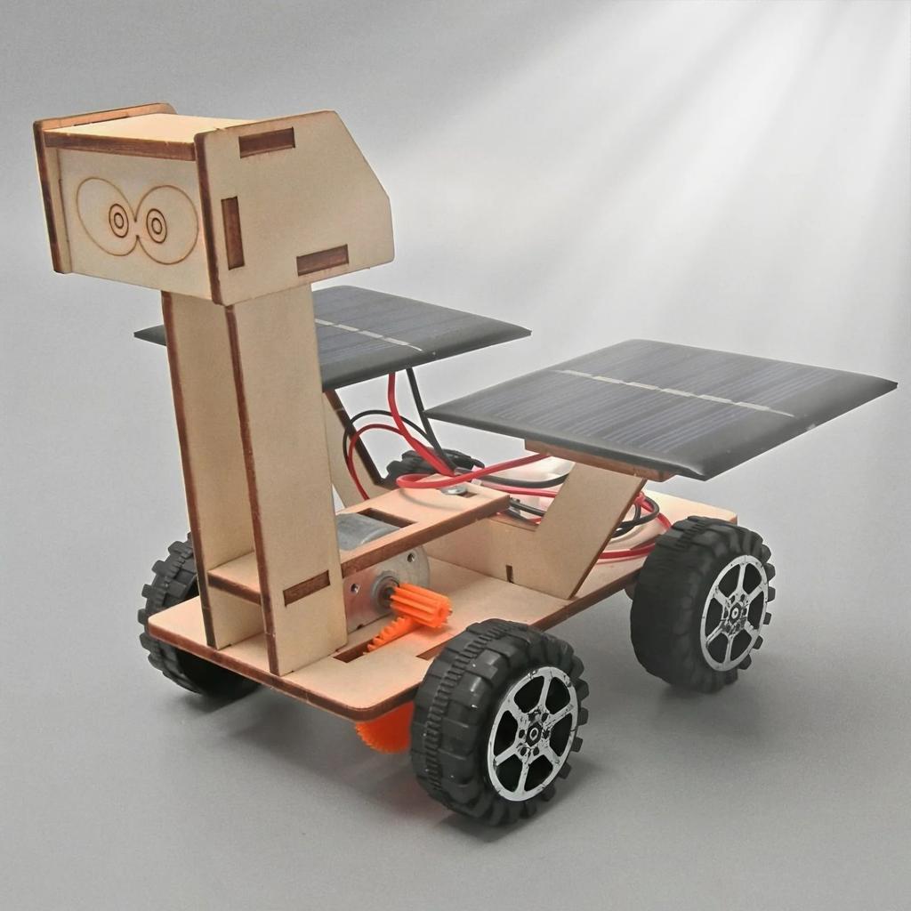 Солнечный Автомобиль Лунный Исследовательский Вездеход - Детская 3D Деревянная Пазл-Модель Для Самостоятельной Сборки Научно-Образовательные Игрушки