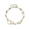 Olivia Burton Signature Honeycomb Classic Double Chain Gold Bracelet Women's (24100308)