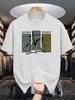 Mens Crew Neck T Shirt Fox Autumn Forest Minimal Art Graphic Short Sleeve Casual Cotton Wildlife Nature Lover Summer Tops