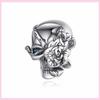 925 Silver Sister Heart Wedding Charm For Original Bracelet Cat Nurse Angel Jewelry Beads Spacer Stopper